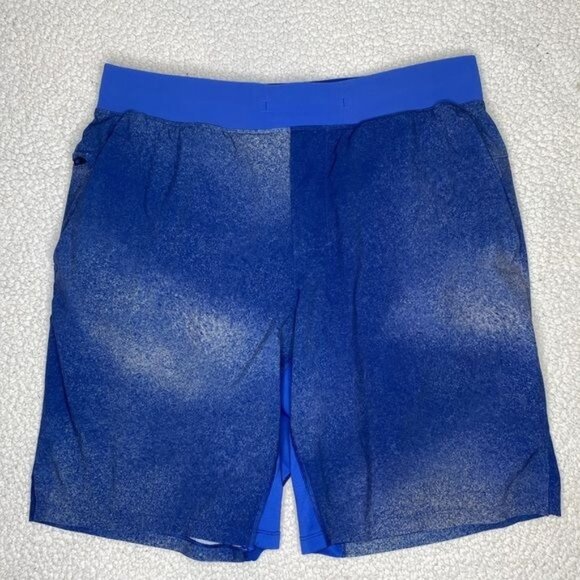Lululemon Blue Lined Athletic Shorts: Size Large - Picture 1 of 8